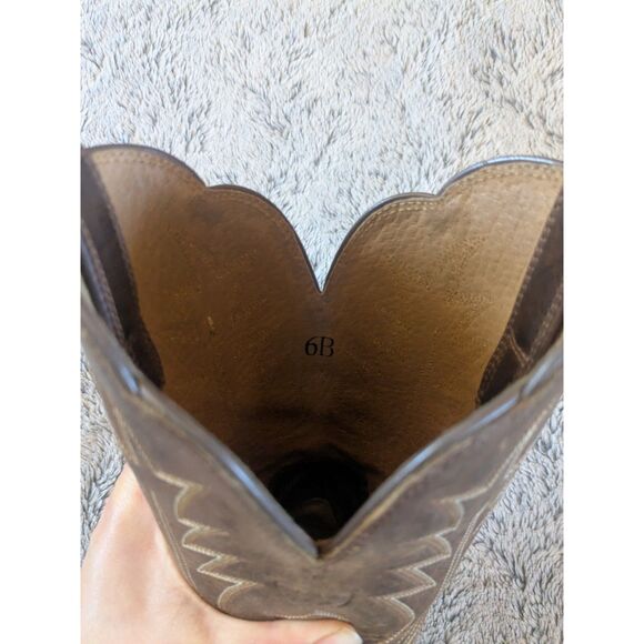 Ariat Cowboy Boots Heritage R Toe Western Boot Brown Size 6 Medium - Picture 7 of 13